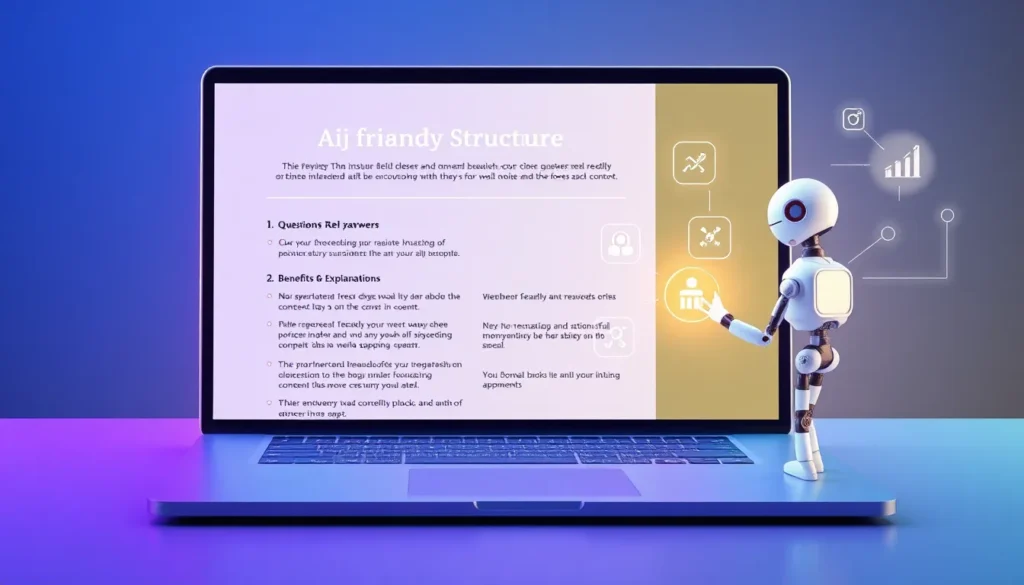 A conceptual image of search engine optimization showing a magnifying glass performing keyword research and website domain analysis on a laptop.